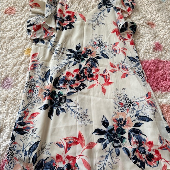 Floral Sleeveless Dress with Ruffle Details - Picture 7 of 7